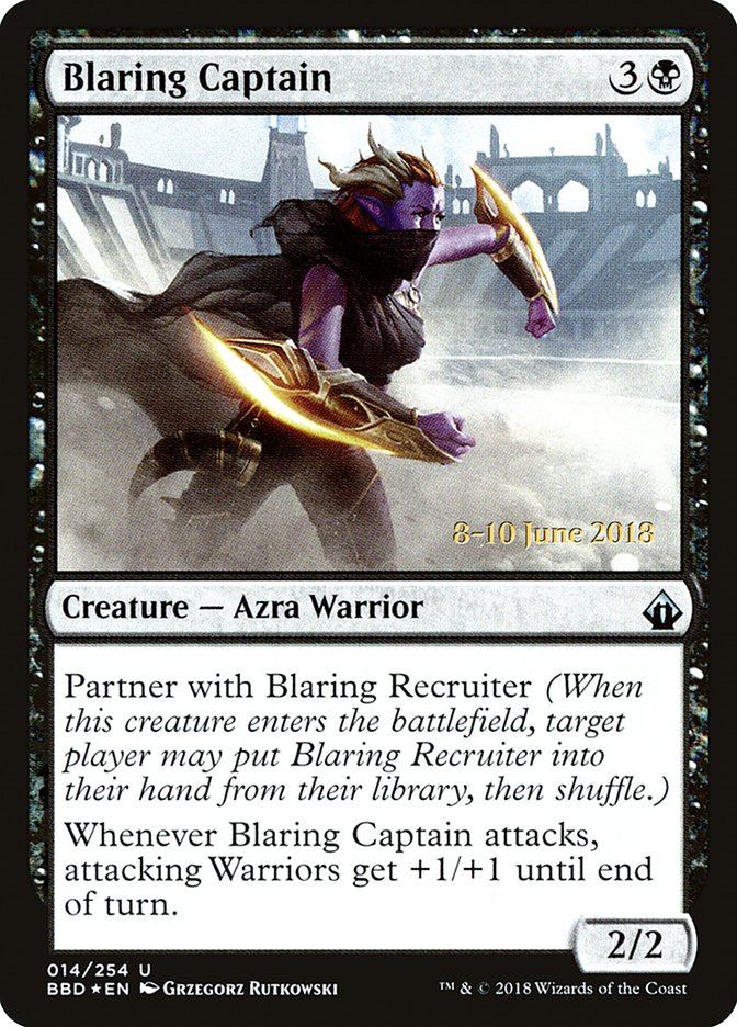 Blaring Captain (Prerelease) [Battlebond Prerelease Promos] - Magic: The Gathering - Card Brawlers | Quebec | Canada |