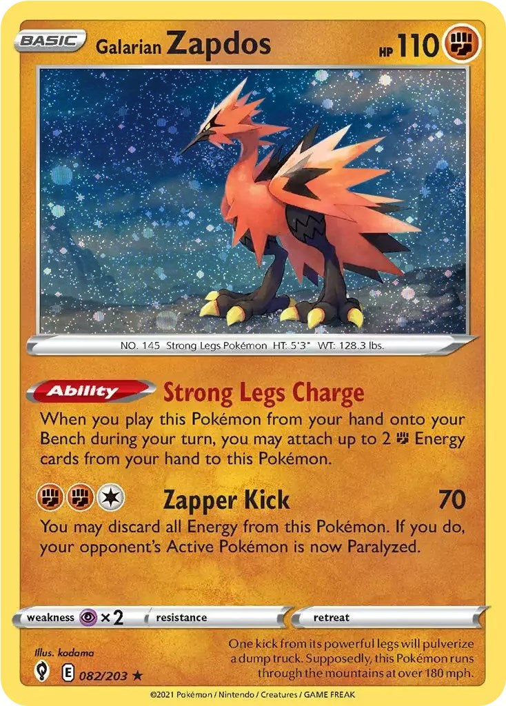 Galarian Zapdos (082/203) (Cosmos Holo) [Sword & Shield: Evolving Skies] - Pokémon - Card Brawlers | Quebec | Canada |