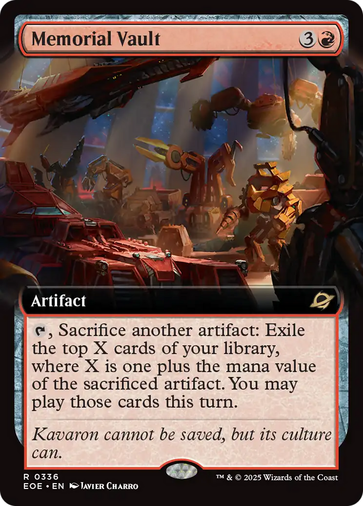 Memorial Vault (Extended Art) [Edge of Eternities] - Magic: The Gathering - Card Brawlers | Quebec | Canada |