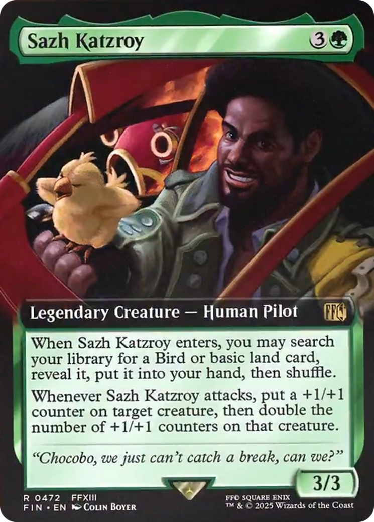 Sazh Katzroy (Extended Art) [FINAL FANTASY] - Magic: The Gathering - Card Brawlers | Quebec | Canada |