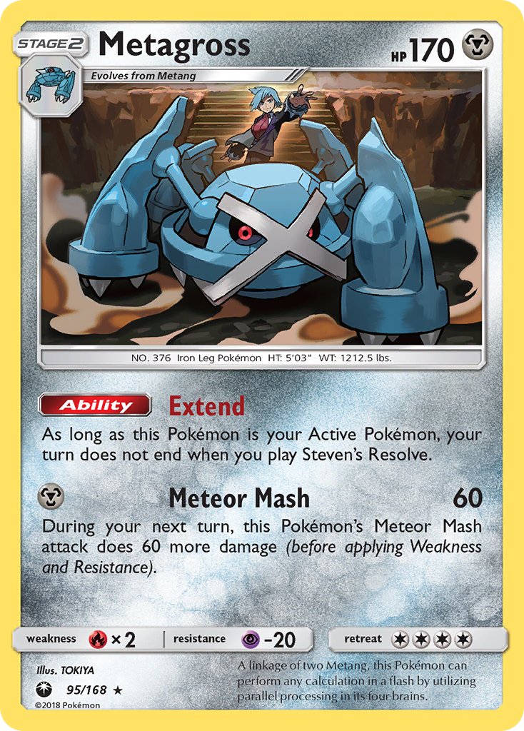 Metagross (95/168) (Prerelease Kit Exclusive) (Theme Deck Exclusive) [Sun & Moon: Celestial Storm] - Pokémon - Card Brawlers | Quebec | Canada |