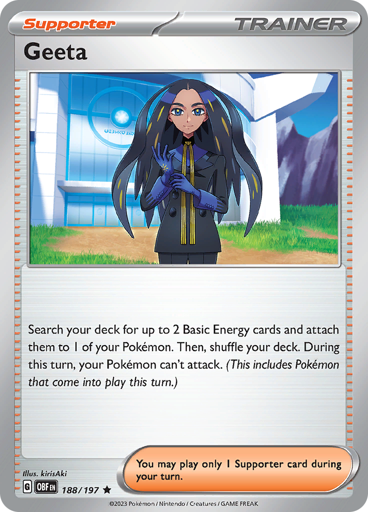 Geeta (188/197) [Scarlet & Violet: Obsidian Flames] - Pokémon - Card Brawlers | Quebec | Canada |