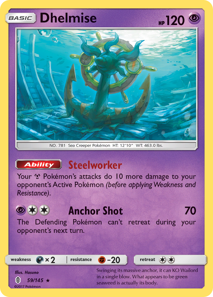 Dhelmise (59/145) [Sun & Moon: Guardians Rising] - Pokémon - Card Brawlers | Quebec | Canada |