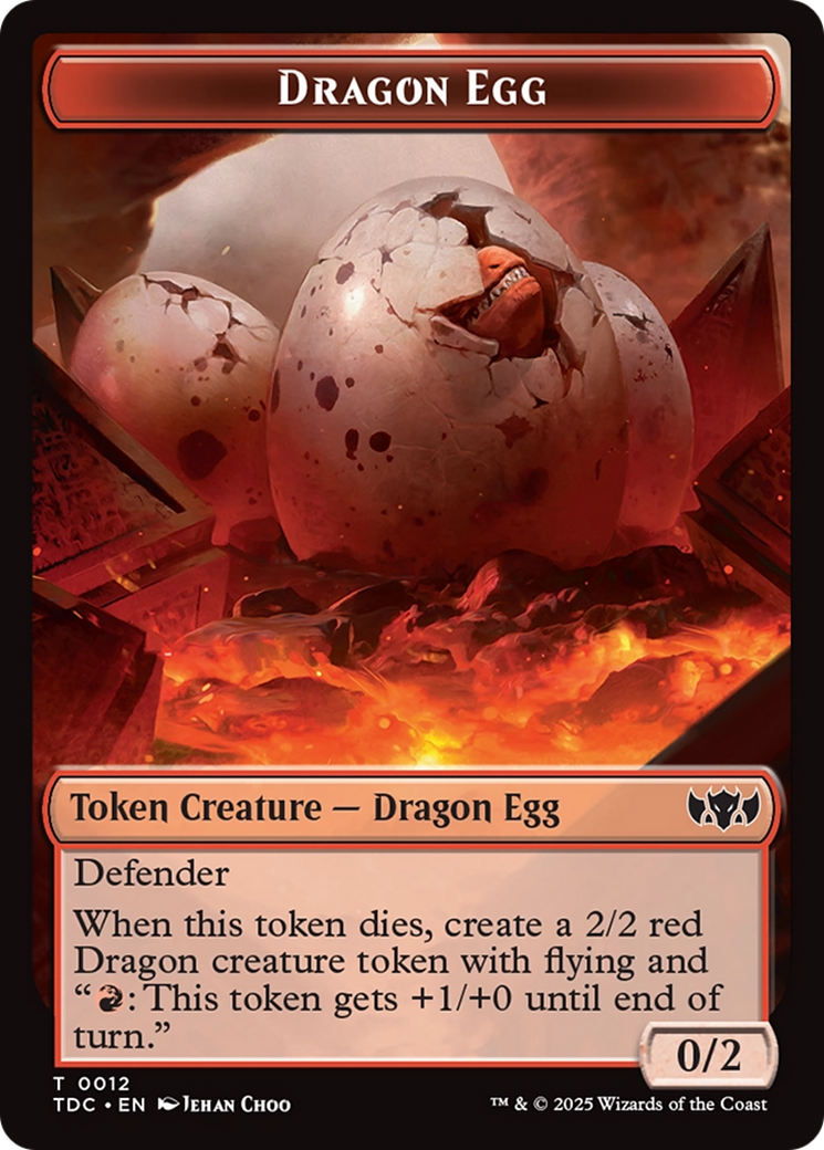 Dragon Egg // Dragon (0013) Double-Sided Token [Tarkir: Dragonstorm Commander Tokens] - Magic: The Gathering - Card Brawlers | Quebec | Canada |