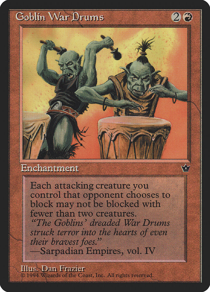 Goblin War Drums (Dan Frazier) [Fallen Empires] - Magic: The Gathering - Card Brawlers | Quebec | Canada |