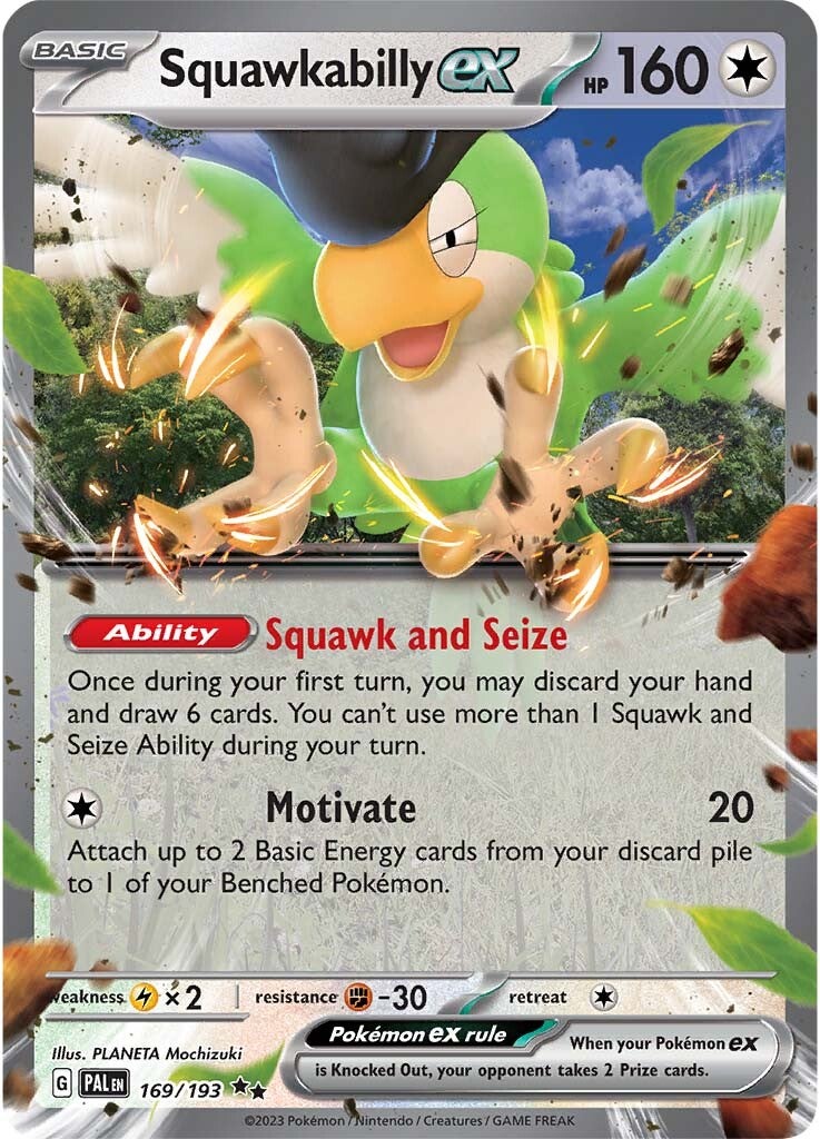 Squawkabilly ex (169/193) [Scarlet & Violet: Paldea Evolved] - Pokémon - Card Brawlers | Quebec | Canada |