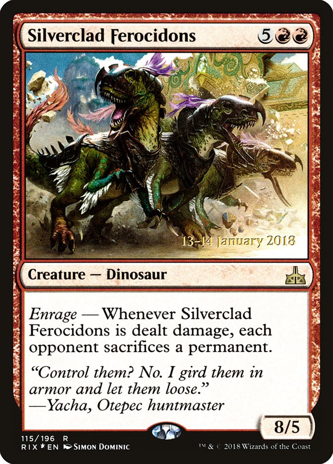 Silverclad Ferocidons [Rivals of Ixalan Prerelease Promos] - Magic: The Gathering - Card Brawlers | Quebec | Canada |