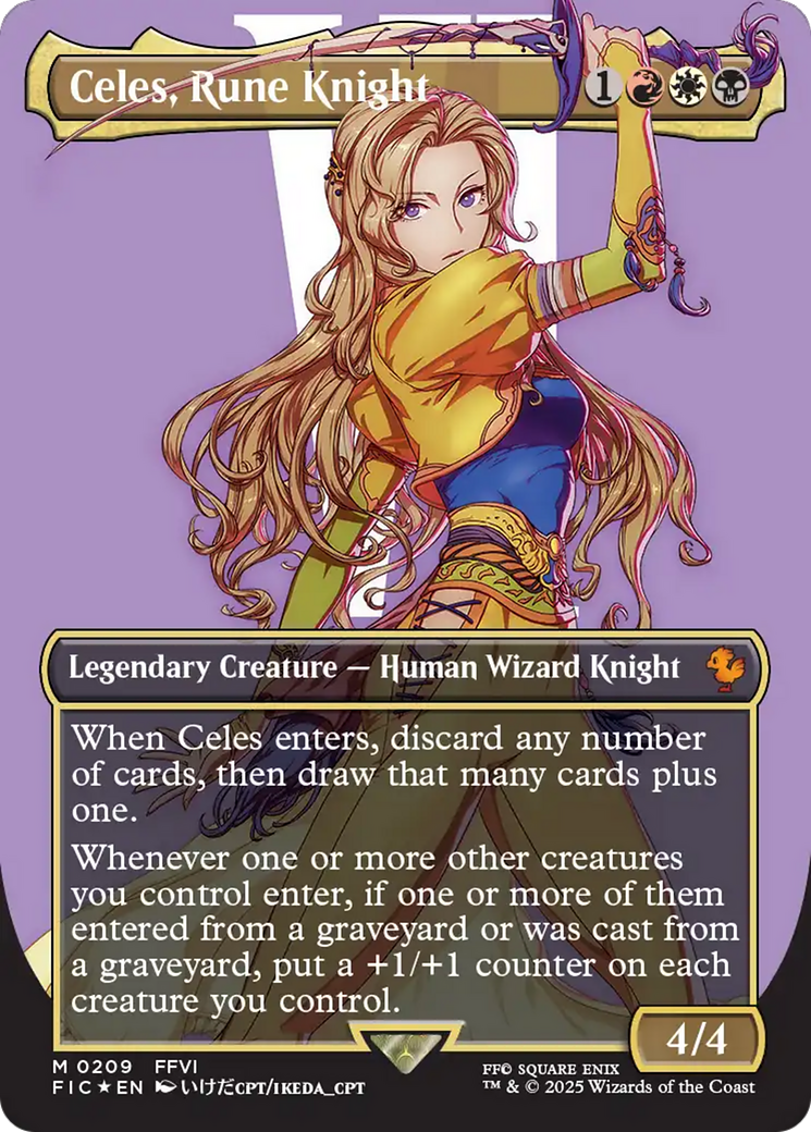 Celes, Rune Knight (Borderless) (Surge Foil) [FINAL FANTASY Commander] - Magic: The Gathering - Card Brawlers | Quebec | Canada |