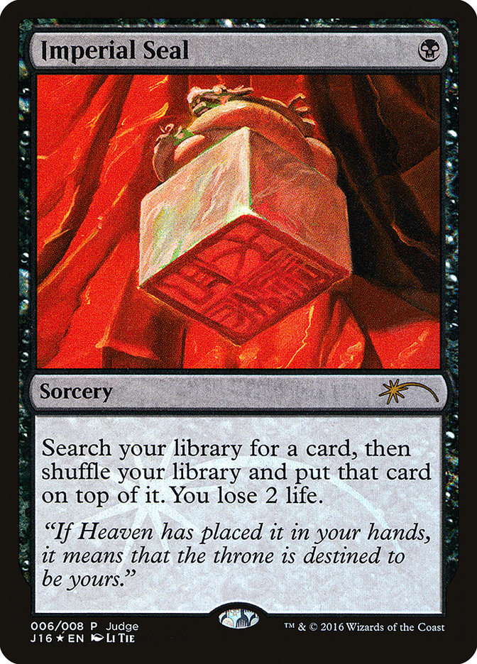 Imperial Seal [Judge Gift Cards 2016] - Magic: The Gathering - Card Brawlers | Quebec | Canada |