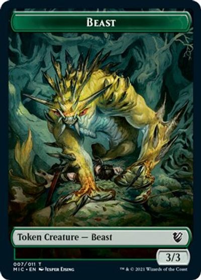 Beast (007) // Spider Double-Sided Token [Innistrad: Midnight Hunt Commander Tokens] - Magic: The Gathering - Card Brawlers | Quebec | Canada |
