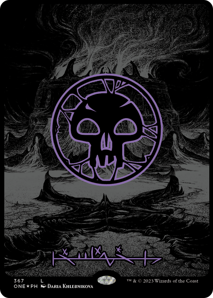 Swamp (367) (Oil Slick Raised Foil) [Phyrexia: All Will Be One] - Magic: The Gathering - Card Brawlers | Quebec | Canada |