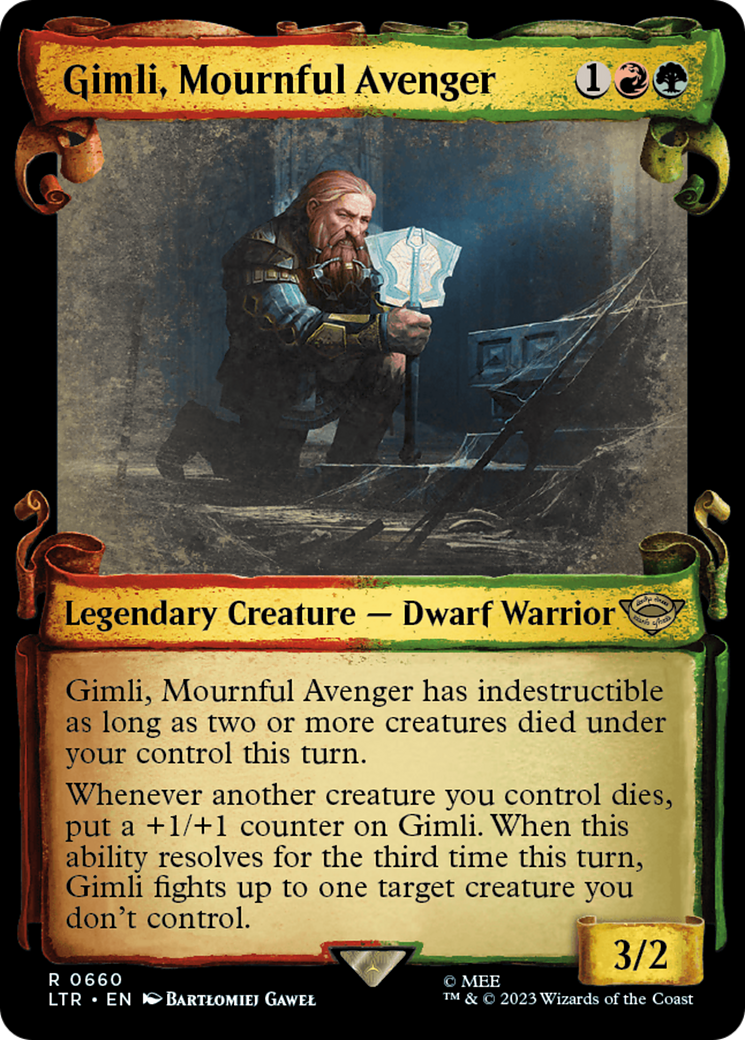 Gimli, Mournful Avenger [The Lord of the Rings: Tales of Middle-Earth Showcase Scrolls] - Magic: The Gathering - Card Brawlers | Quebec | Canada |