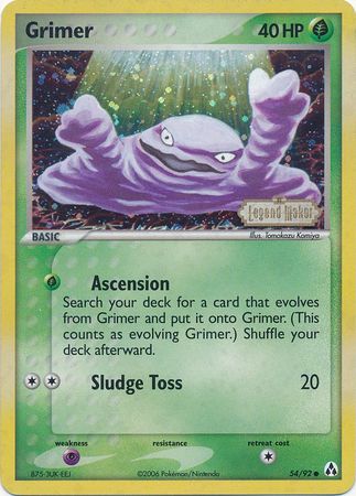 Grimer (54/92) (Stamped) [EX: Legend Maker] - Pokémon - Card Brawlers | Quebec | Canada |