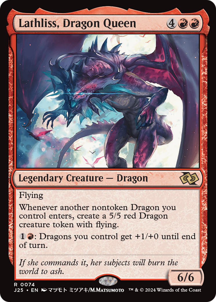 Lathliss, Dragon Queen (Anime) [Foundations Jumpstart] - Magic: The Gathering - Card Brawlers | Quebec | Canada |