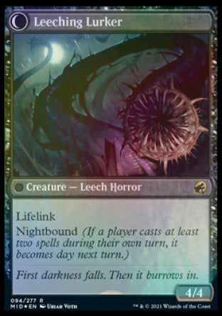 Curse of Leeches // Leeching Lurker [Innistrad: Midnight Hunt Prerelease Promos] - Magic: The Gathering - Card Brawlers | Quebec | Canada |
