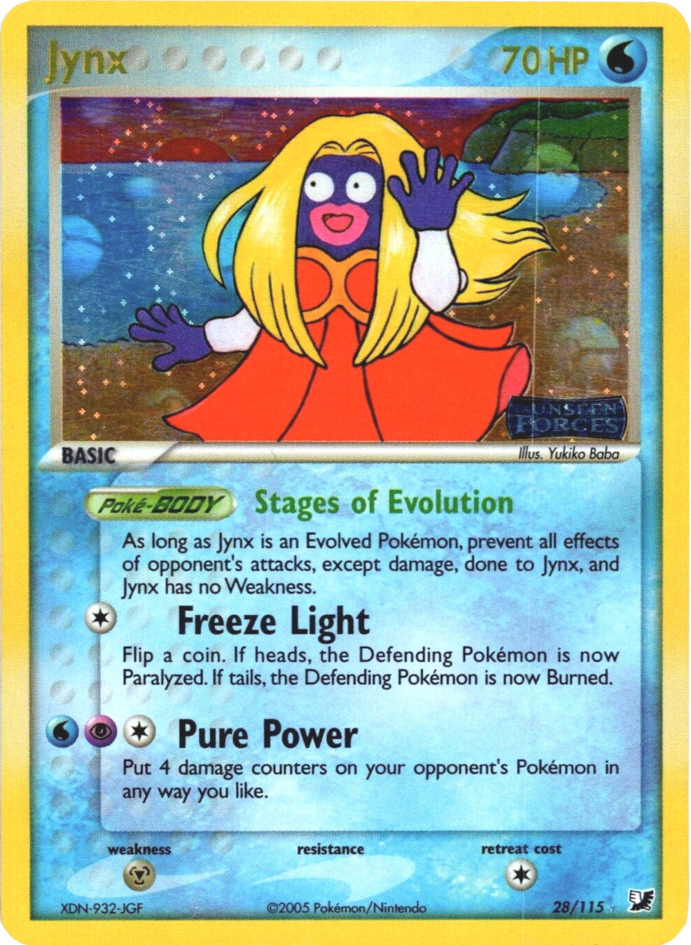 Jynx (28/115) (Stamped) [EX: Unseen Forces] - Pokémon - Card Brawlers | Quebec | Canada |
