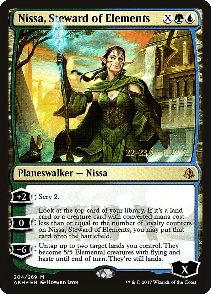 Nissa, Steward of Elements [Amonkhet Prerelease Promos] - Magic: The Gathering - Card Brawlers | Quebec | Canada |