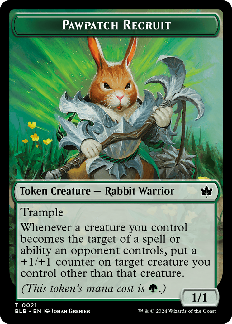 Pawpatch Recruit Token [Bloomburrow Tokens] - Magic: The Gathering - Card Brawlers | Quebec | Canada |