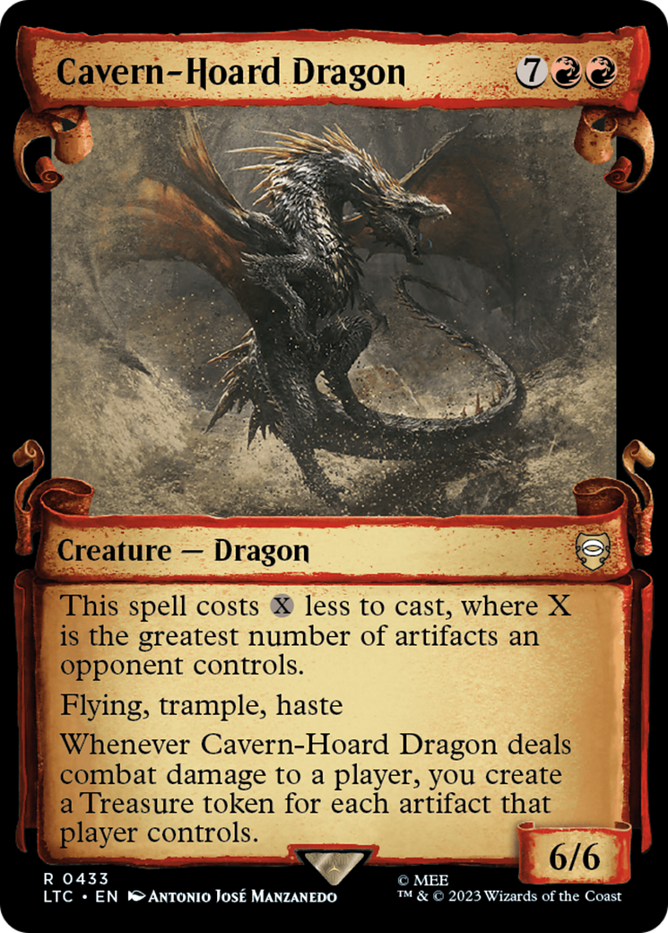 Cavern-Hoard Dragon [The Lord of the Rings: Tales of Middle-Earth Commander Showcase Scrolls] - Magic: The Gathering - Card Brawlers | Quebec | Canada |