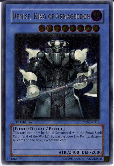 Demise, King of Armageddon (UTR) [SOI-EN035] Ultimate Rare - Yu-Gi-Oh! - Card Brawlers | Quebec | Canada |