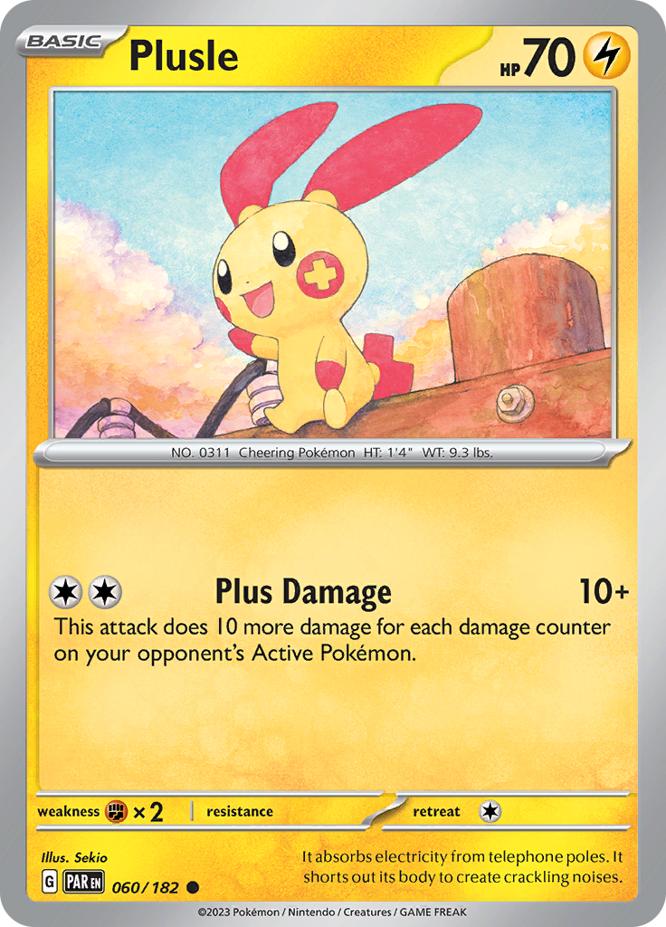Plusle (060/182) [Scarlet & Violet: Paradox Rift] - Pokémon - Card Brawlers | Quebec | Canada |