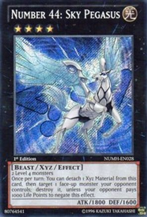 Number 44: Sky Pegasus [NUMH-EN028] Secret Rare - Yu-Gi-Oh! - Card Brawlers | Quebec | Canada |