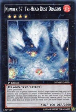 Number 57: Tri-Head Dust Dragon [NUMH-EN030] Secret Rare - Yu-Gi-Oh! - Card Brawlers | Quebec | Canada |