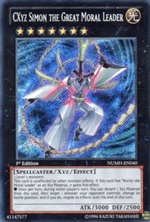 CXyz Simon the Great Moral Leader [NUMH-EN040] Secret Rare - Yu-Gi-Oh! - Card Brawlers | Quebec | Canada |