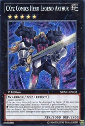 CXyz Comics Hero Legend Arthur [NUMH-EN042] Secret Rare - Yu-Gi-Oh! - Card Brawlers | Quebec | Canada |