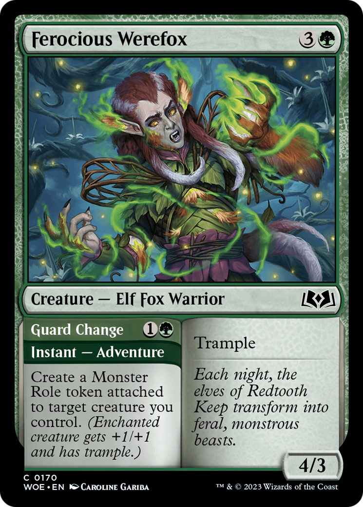 Ferocious Werefox // Guard Change [Wilds of Eldraine] - Magic: The Gathering - Card Brawlers | Quebec | Canada |