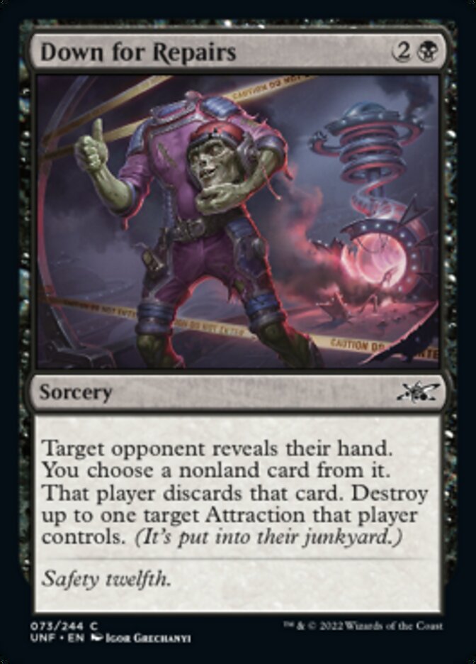 Down for Repairs [Unfinity] - Magic: The Gathering - Card Brawlers | Quebec | Canada |