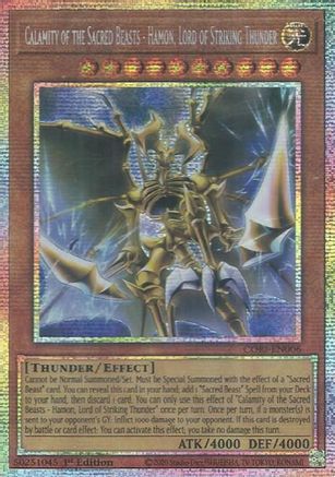 Calamity of the Sacred Beasts - Hamon, Lord of Striking Thunder (Starlight Rare) (CORI-EN006) Starlight Rare
