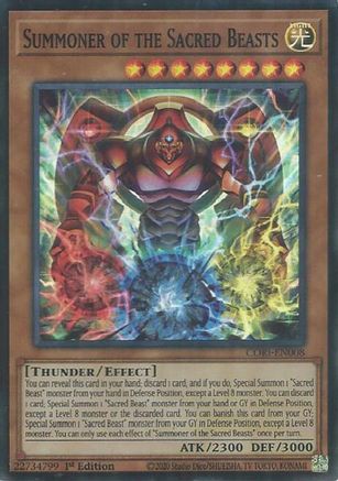 Summoner of the Sacred Beasts (CORI-EN008) Super Rare