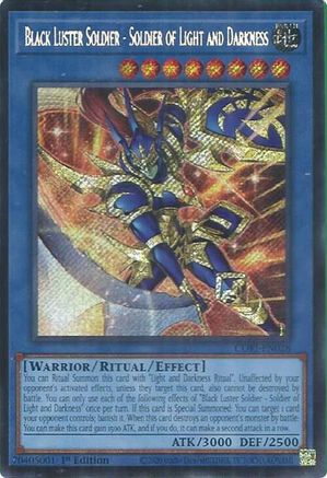 Black Luster Soldier - Soldier of Light and Darkness (Secret Rare) (CORI-EN028) Secret Rare