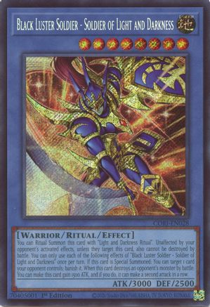 Black Luster Soldier - Soldier of Light and Darkness (Secret Rare) (CORI-EN028) Secret Rare - Chaos Origins - Card Brawlers | Quebec | Canada |