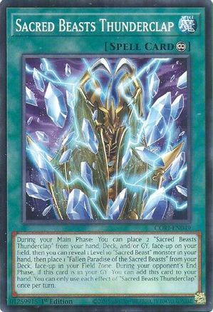 Sacred Beasts Thunderclap (CORI-EN049) Common / Short Print