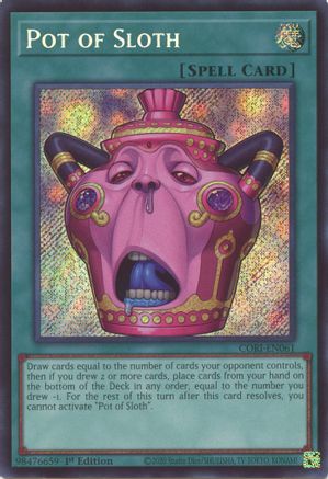 Pot of Sloth (CORI-EN061) Secret Rare - Chaos Origins - Card Brawlers | Quebec | Canada |