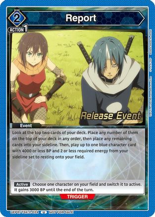 Report (UEPR/TSK-2-024) - UE20BT That Time I Got Reincarnated as a Slime Release Event Cards