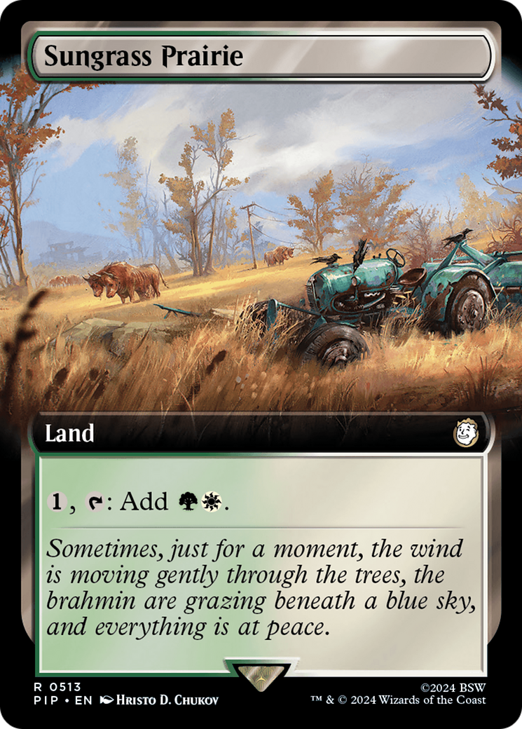 Sungrass Prairie (Extended Art) [Fallout] - Magic: The Gathering - Card Brawlers | Quebec | Canada |