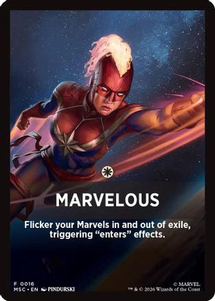 Marvelous Theme Card (MSC-016) - Commander: Marvel Super Heroes