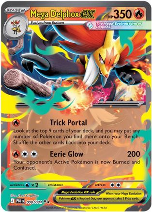Mega Delphox ex (008/null) - Holofoil [ME05 Pitch Black]