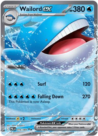 Wailord ex (016/084) - Holofoil [ME05 Pitch Black]