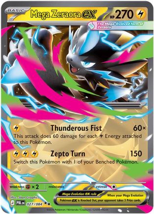 Mega Zeraora ex (027/084) - Holofoil [ME05 Pitch Black]