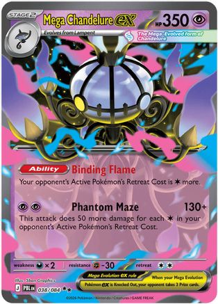 Mega Chandelure ex (038/084) - Holofoil [ME05 Pitch Black]