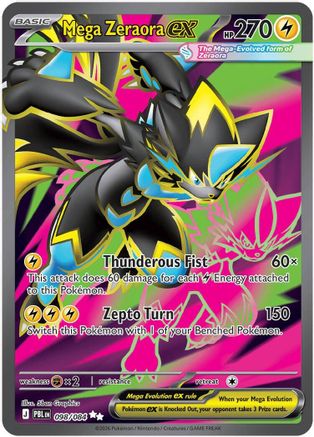 Mega Zeraora ex (098/084) - Holofoil [ME05 Pitch Black]