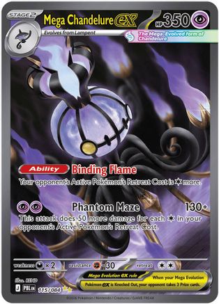Mega Chandelure ex (115/084) - Holofoil [ME05 Pitch Black]