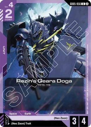 Rezin's Geara Doga (GD05-056) - Freedom Ascension