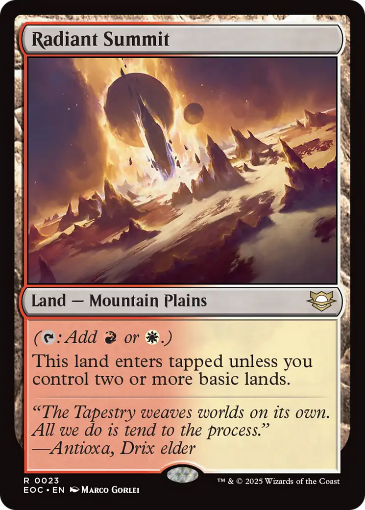 Radiant Summit [Edge of Eternities Commander] - Magic: The Gathering - Card Brawlers | Quebec | Canada |