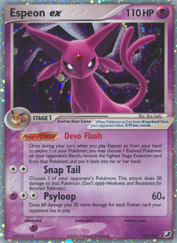 Espeon ex (102/115) [EX: Unseen Forces] - Pokémon - Card Brawlers | Quebec | Canada |