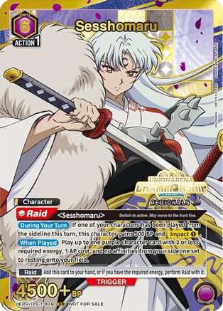 Sesshomaru (Regionals 26-27) (UEPR/IYS-1-009) - Union Arena Promotion Cards Foil